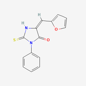 (5E)-5-(2-furylmethylene)-2-mercapto-3-phenyl-3,5-dihydro-4H-imidazol-4-one