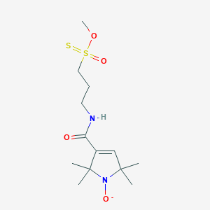 molecular formula C13H23N2O4S2- B13722074 N-(3-methoxysulfonothioylpropyl)-2,2,5,5-tetramethyl-1-oxidopyrrole-3-carboxamide 