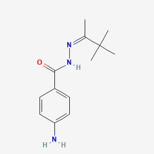 4-amino-N'-[(2Z)-3,3-dimethylbutan-2-ylidene]benzohydrazide