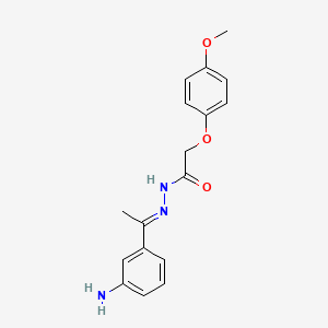 molecular formula C17H19N3O3 B13722189 N'-[(1E)-1-(3-aminophenyl)ethylidene]-2-(4-methoxyphenoxy)acetohydrazide 