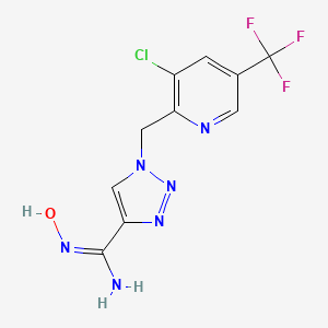 1-{[3-chloro-5-(trifluoromethyl)pyridin-2-yl]methyl}-N-hydroxy-1H-1,2,3-triazole-4-carboximidamide