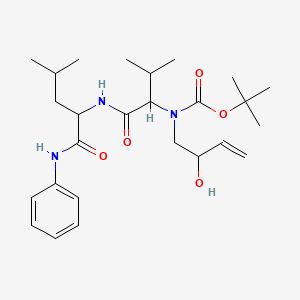 molecular formula C26H41N3O5 B13722219 (R,S)-N-t-Boc-alpha-(2-hydroxy-3-butenyl)-L-valinyl-L-leucinyl Anilide 