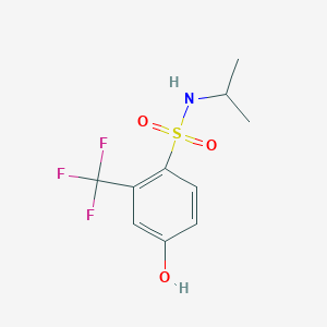 molecular formula C10H12F3NO3S B13722236 4-Hydroxy-N-isopropyl-2-trifluoromethyl-benzenesulfonamide 