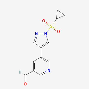 5-(1-Cyclopropanesulfonyl-1H-pyrazol-4-yl)-pyridine-3-carbaldehyde