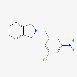 3-Bromo-5-[(2,3-dihydro-1H-isoindol-2-yl)methyl]aniline