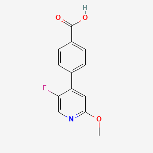 molecular formula C13H10FNO3 B13722282 4-(5-Fluoro-2-methoxypyridin-4-yl)-benzoic acid 