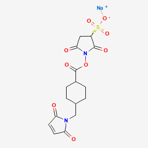 sodium (3S)-1-{4-[(2,5-dioxo-2,5-dihydro-1H-pyrrol-1-yl)methyl]cyclohexanecarbonyloxy}-2,5-dioxopyrrolidine-3-sulfonate