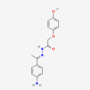 N'-[(1E)-1-(4-aminophenyl)ethylidene]-2-(4-methoxyphenoxy)acetohydrazide