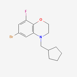 6-Bromo-4-(cyclopentylmethyl)-8-fluoro-3,4-dihydro-2H-benzo[b][1,4]oxazine