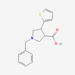 molecular formula C16H17NO2S B1372242 1-Benzyl-4-(thiophen-2-yl)pyrrolidine-3-carboxylic acid CAS No. 879686-81-4