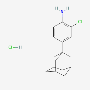 molecular formula C16H21Cl2N B1372247 4-(金刚烷-1-基)-2-氯苯胺盐酸盐 CAS No. 1171506-69-6
