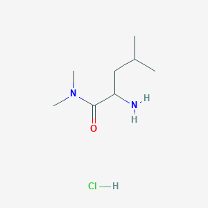 molecular formula C8H19ClN2O B1372248 2-amino-N,N,4-trimethylpentanamide hydrochloride CAS No. 1214130-10-5
