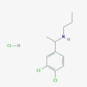 molecular formula C11H16Cl3N B1372250 [1-(3,4-Dichlorophenyl)ethyl](propyl)amine hydrochloride CAS No. 1171069-08-1