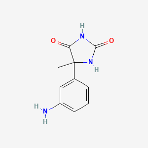 molecular formula C10H11N3O2 B1372251 5-(3-Aminophenyl)-5-methylimidazolidine-2,4-dione CAS No. 103274-15-3