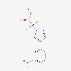 Methyl 2-(4-(3-aminophenyl)-1H-pyrazol-1-yl)-2-methylpropanoate