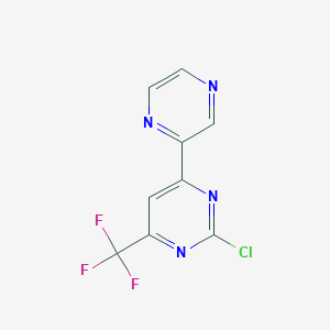 2-Chloro-6-(1,4-pyrazin-2-yl)-4-(trifluoromethyl)pyrimidine