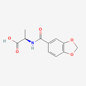 (2R)-2-[(1,3-benzodioxol-5-ylcarbonyl)amino]propanoic acid