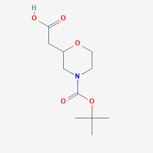 molecular formula C11H19NO5 B1372254 2-(4-(叔丁氧羰基)吗啉-2-基)乙酸 CAS No. 766539-28-0