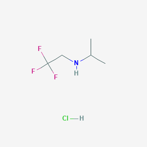 molecular formula C5H11ClF3N B1372255 N-(2,2,2-trifluoroethyl)propan-2-amine hydrochloride CAS No. 195447-36-0