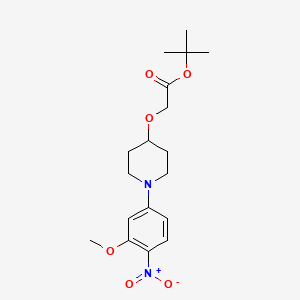 tert-Butyl 2-[[1-(3-Methoxy-4-nitrophenyl)-4-piperidyl]oxy]acetate