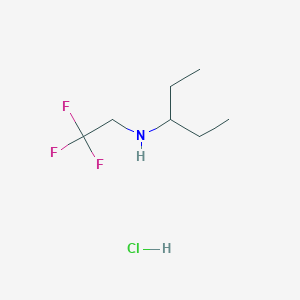 molecular formula C7H15ClF3N B1372259 (Pentan-3-yl)(2,2,2-trifluoroethyl)amine hydrochloride CAS No. 1170606-46-8