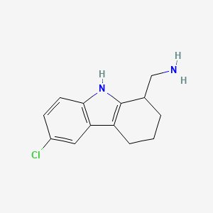 molecular formula C13H15ClN2 B1372261 (6-chloro-1,2,3,4,9-pentahydro-4aH-carbazolyl)methylamine CAS No. 702628-06-6
