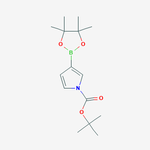 molecular formula C15H24BNO4 B1372262 tert-Butyl 3-(4,4,5,5-tetramethyl-1,3,2-dioxaborolan-2-yl)-1H-pyrrole-1-carboxylate CAS No. 935278-73-2