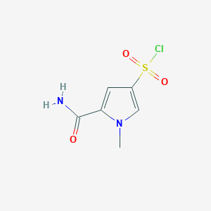 molecular formula C6H7ClN2O3S B1372266 5-甲酰氨基-1-甲基-1H-吡咯-3-磺酰氯 CAS No. 1000931-98-5