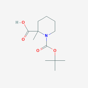 molecular formula C12H21NO4 B1372268 1-(tert-Butoxycarbonyl)-2-methylpiperidine-2-carboxylic acid CAS No. 746658-74-2