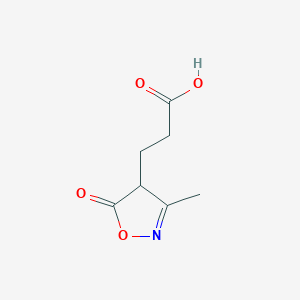 molecular formula C7H9NO4 B1372271 3-(3-甲基-5-氧代-4,5-二氢-1,2-噁唑-4-基)丙酸 CAS No. 1000933-37-8