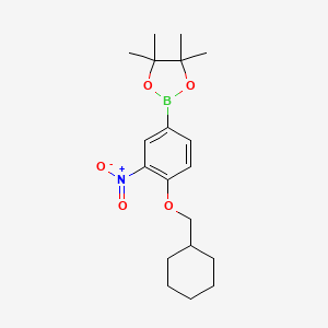 2-(4-(Cyclohexylmethoxy)-3-nitrophenyl)-4,4,5,5-tetramethyl-1,3,2-dioxaborolane