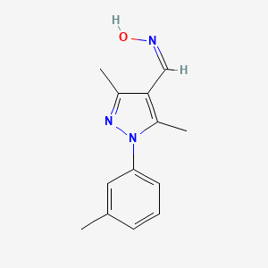 (NZ)-N-[[3,5-dimethyl-1-(3-methylphenyl)pyrazol-4-yl]methylidene]hydroxylamine