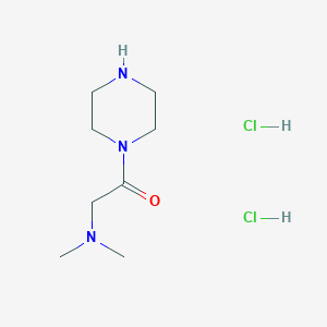 molecular formula C8H19Cl2N3O B1372277 2-(二甲基氨基)-1-(哌嗪-1-基)乙酮二盐酸盐 CAS No. 1177336-21-8