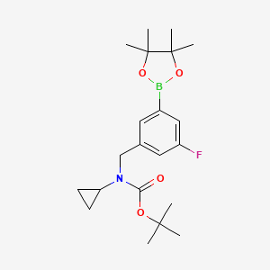 Cyclopropyl-[3-fluoro-5-(4,4,5,5-tetramethyl-[1,3,2]dioxaborolan-2-yl)-benzyl]-carbamic acid tert-butyl ester