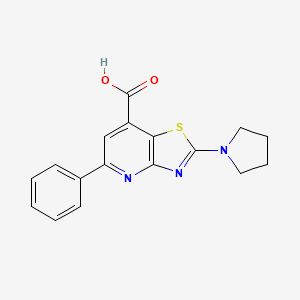 5-Phenyl-2-(pyrrolidin-1-yl)thiazolo-[4,5-b]-pyridine-7-carboxylic acid