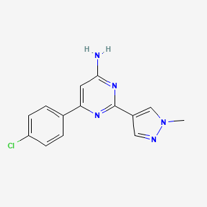 6-(4-Chlorophenyl)-2-(1-methyl-4-pyrazolyl)-4-pyrimidinamine