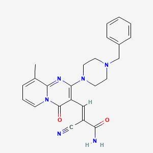 (2E)-3-[2-(4-benzylpiperazin-1-yl)-9-methyl-4-oxo-4H-pyrido[1,2-a]pyrimidin-3-yl]-2-cyanoprop-2-enamide