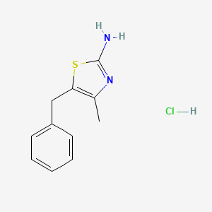 molecular formula C11H13ClN2S B1372304 5-Benzyl-4-methyl-1,3-thiazol-2-amine hydrochloride CAS No. 95767-21-8