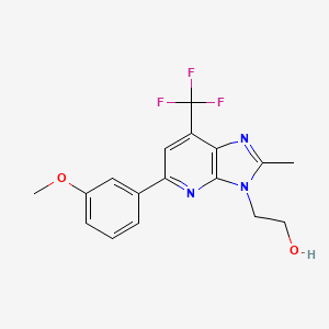 2-(5-(3-Methoxyphenyl)-2-methyl-7-trifluoromethyl-3H-imidazo-[4,5-b]-pyridin-3-yl)ethanol