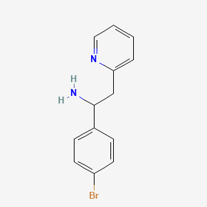 1-(4-Bromophenyl)-2-(pyridin-2-yl)ethan-1-amine