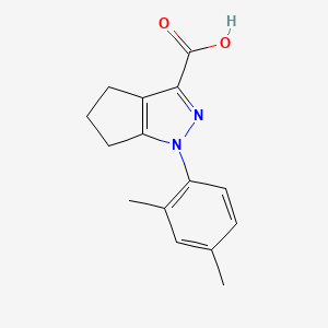 molecular formula C15H16N2O2 B1372312 1-(2,4-二甲基苯基)-1H,4H,5H,6H-环戊[c]吡唑-3-羧酸 CAS No. 1152535-85-7