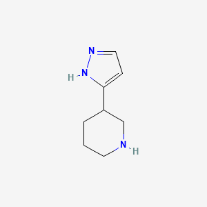 molecular formula C8H13N3 B1372317 3-(1H-pyrazol-5-yl)piperidine CAS No. 774479-26-4