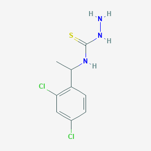 molecular formula C9H11Cl2N3S B1372320 3-Amino-1-[1-(2,4-dichlorophenyl)ethyl]thiourea CAS No. 1152584-89-8