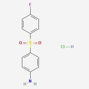 molecular formula C12H11ClFNO2S B1372325 4-(4-Fluorobenzenesulfonyl)aniline hydrochloride CAS No. 1170048-72-2