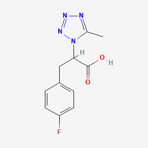 molecular formula C11H11FN4O2 B1372326 3-(4-fluorophenyl)-2-(5-methyl-1H-1,2,3,4-tetrazol-1-yl)propanoic acid CAS No. 1118787-16-8