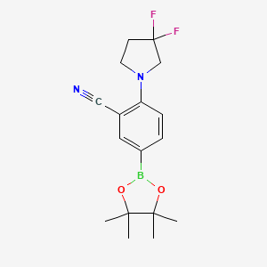 2-(3,3-Difluoropyrrolidin-1-yl)-5-(4,4,5,5-tetramethyl-1,3,2-dioxaborolan-2-yl)benzonitrile