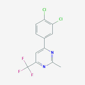 6-(3,4-Dichlorophenyl)-2-methyl-4-(trifluoromethyl)pyrimidine