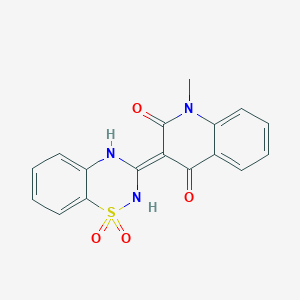 molecular formula C17H13N3O4S B137233 3-(1,1-二氧化-2H-1,2,4-苯并噻二嗪-3-基)-4-羟基-1-甲基-2(1H)-喹啉酮 CAS No. 303776-75-2