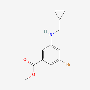 Methyl 3-bromo-5-((cyclopropylmethyl)amino)benzoate