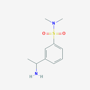 molecular formula C10H16N2O2S B1372331 3-(1-氨基乙基)-N,N-二甲基苯-1-磺酰胺 CAS No. 1039986-64-5